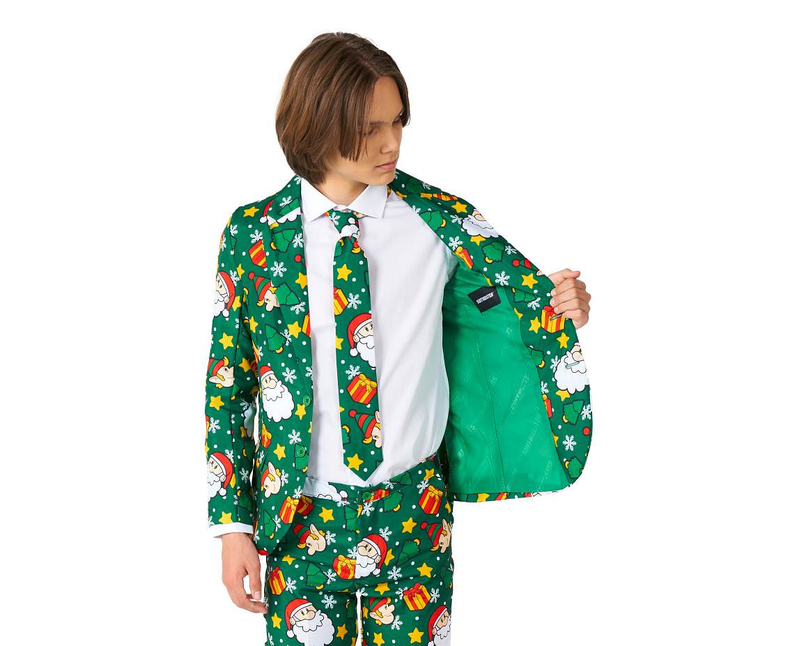 Suit BOYS Santa Elves Green, size EU122/128-134/140 (M)